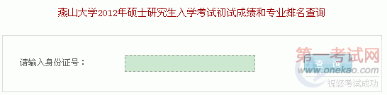 ɽѧ2012꿼гɼѯڿͨ